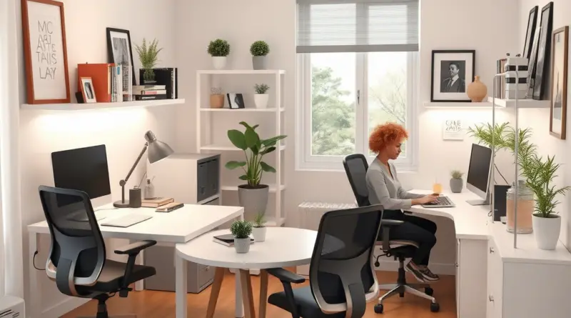 Melhor Layout para Escritórios Compartilhados em Casa: Como Criar um Espaço Funcional e Aconchegante