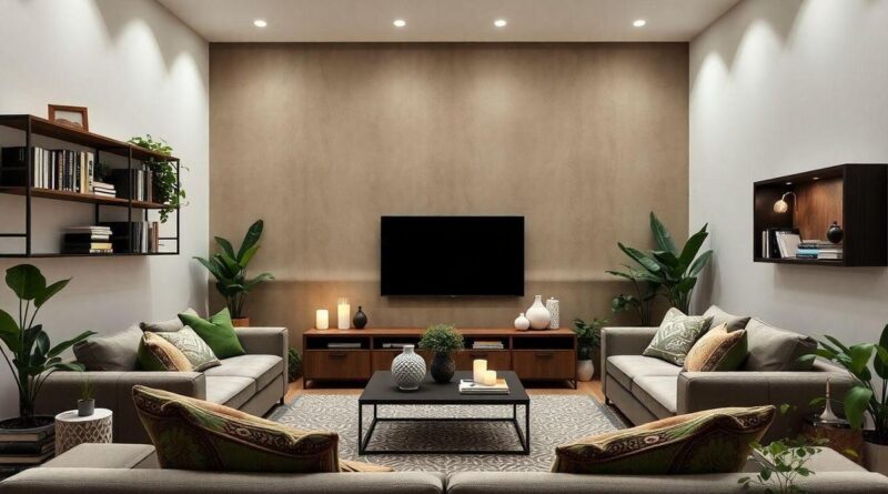 7 ideias criativas para decorar estante de sala de tv com estilo