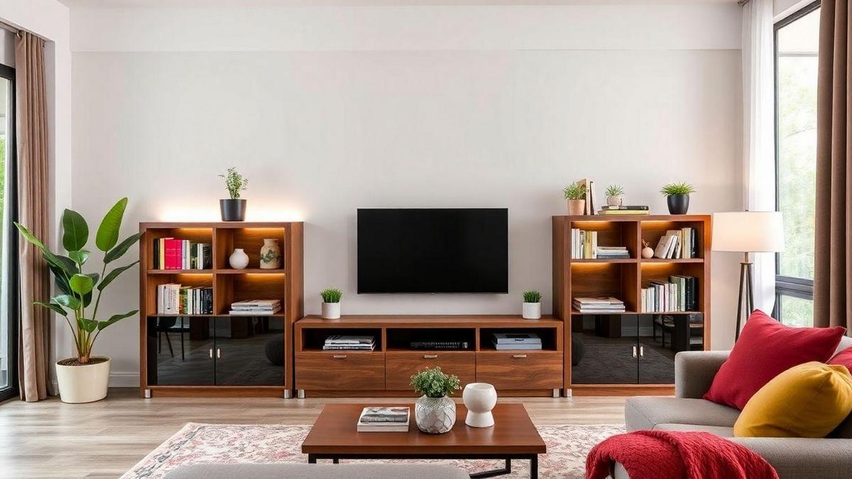 Como Decorar Estante de TV com Funcionalidade