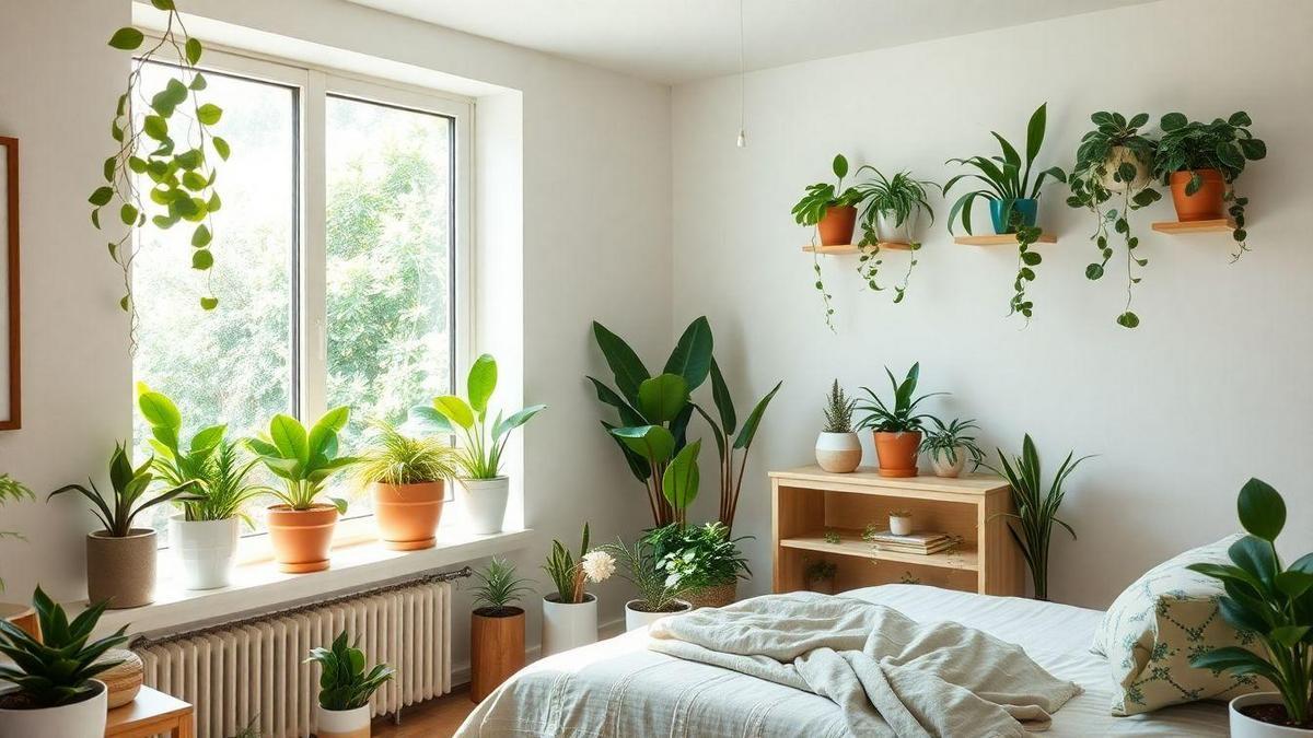 Uso de Plantas para Refrescar o Quarto