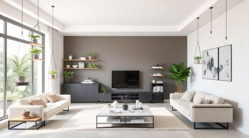 ideias-criativas-de-organizacao-para-ambientes-pequenos-utilizando-prateleiras-suspensas-em-apartame