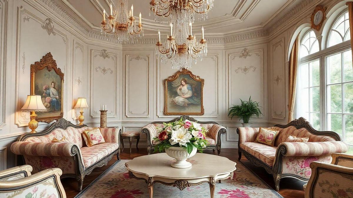 Criando Ambientes Elegantes com o Rococo Revival