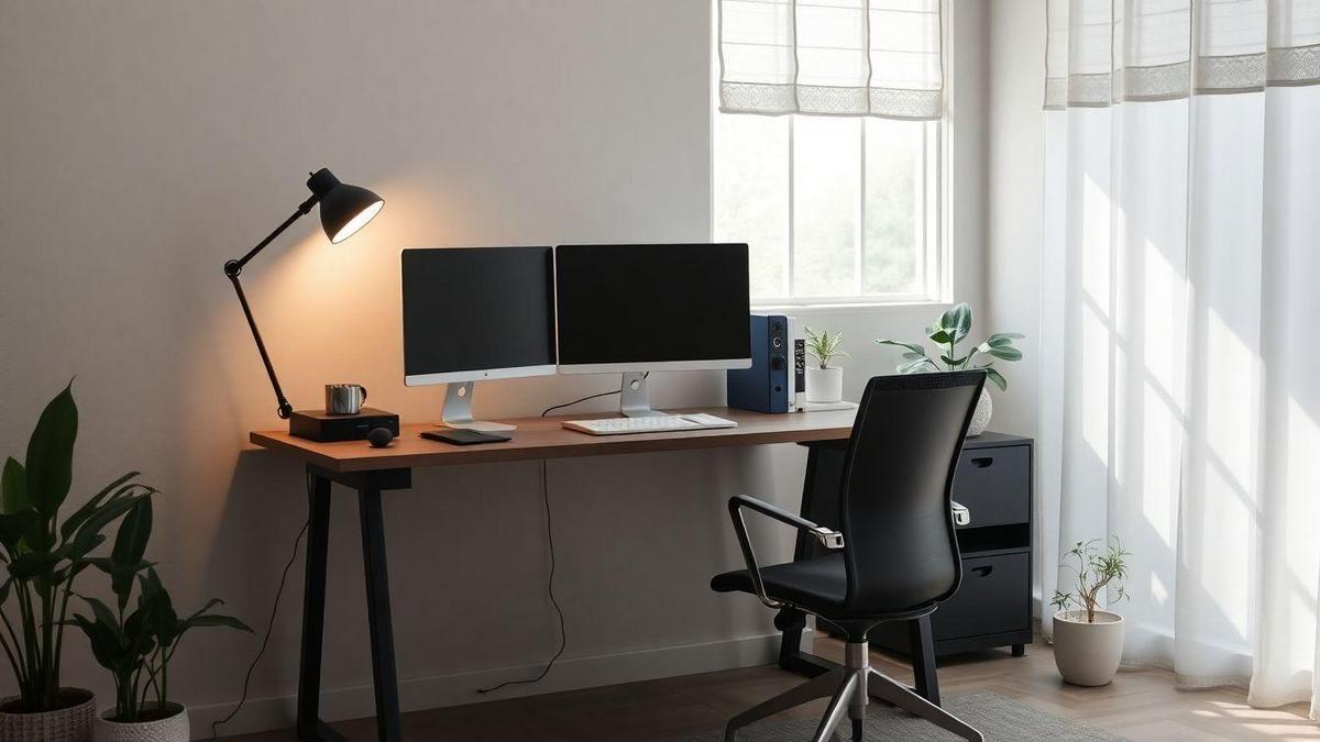 Iluminação para home office organizado: ergonomia e conforto visual
