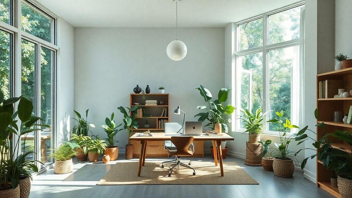 Tendências atuais em home office biomílico
