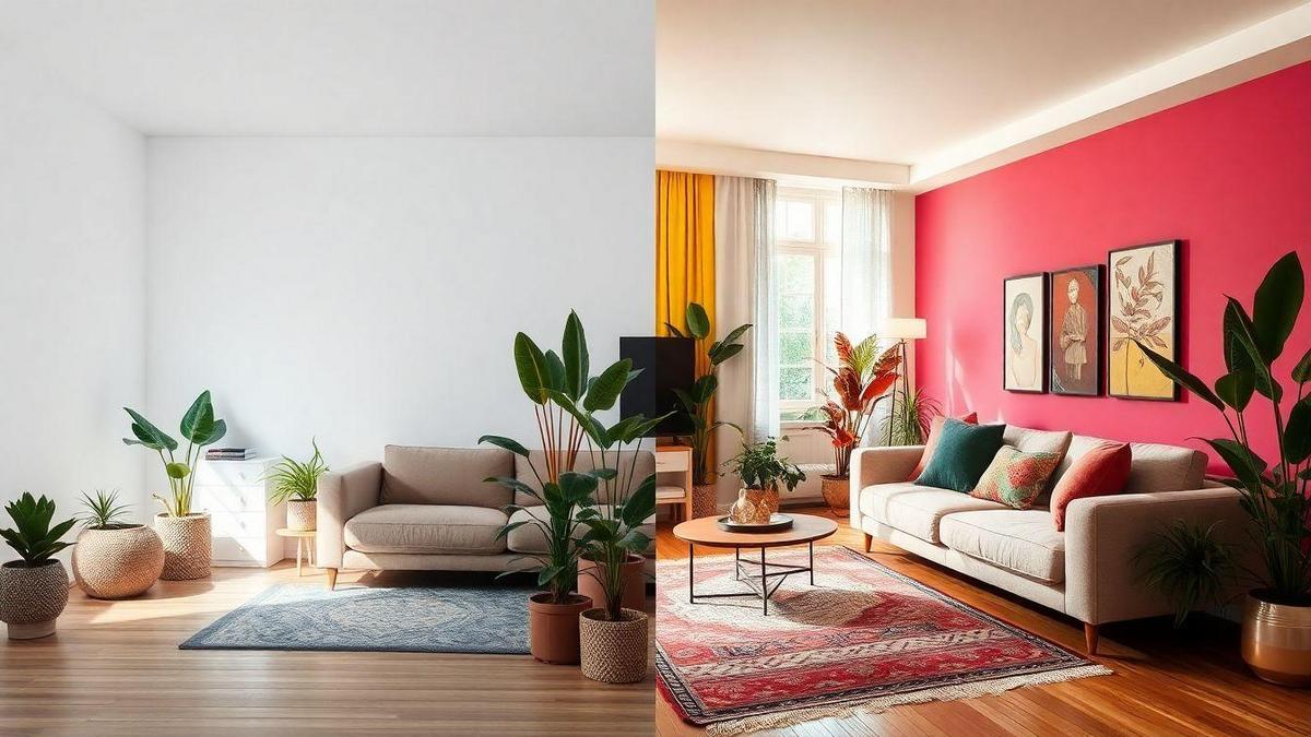 Antes e depois decoração colorida: exemplos reais para você copiar