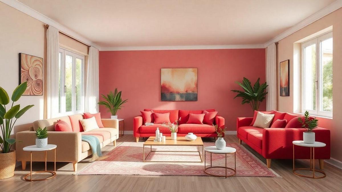 Como combinar paleta vermelho cereja e tons pastel para ambientes leves