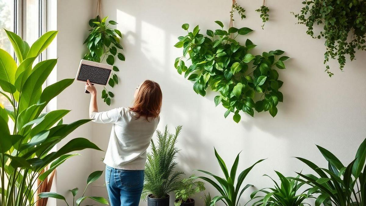 Rotina de manutenção simples para plantas verticais