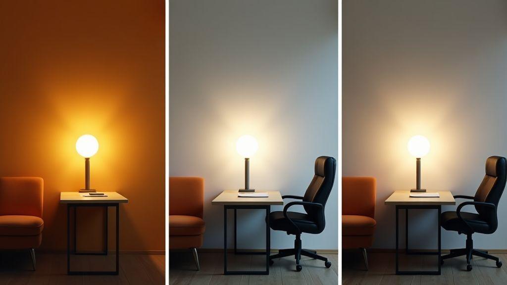 Temperatura de cor, intensidade e eficiência energética